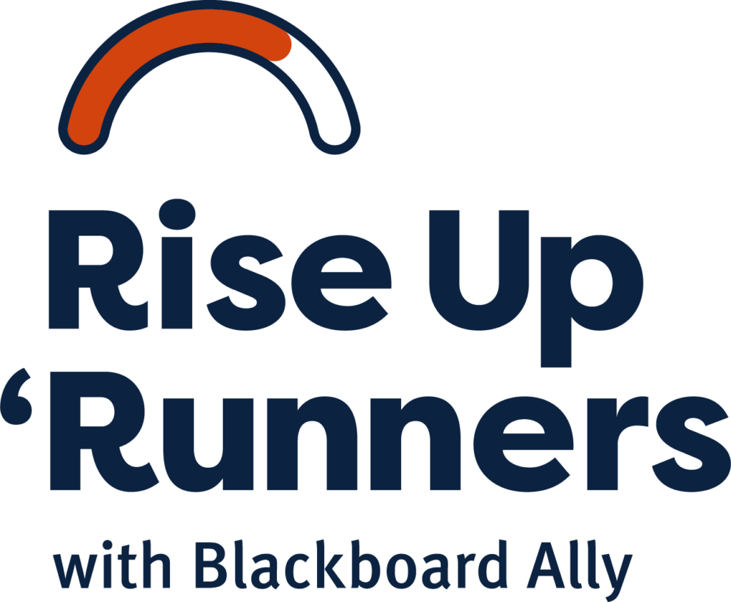 Rise up runners with Blackboard Ally logo