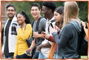 Group of college students