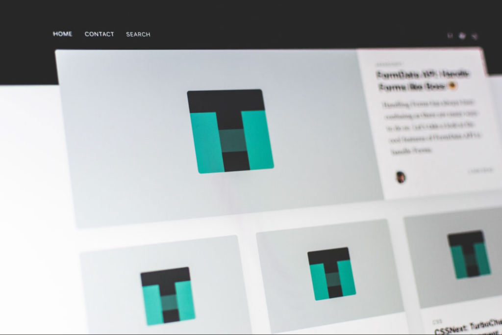 screenshot of a digital portfolio
