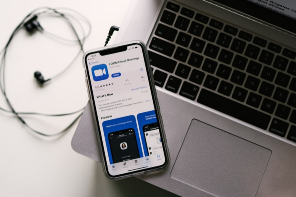 zoom app on a phone