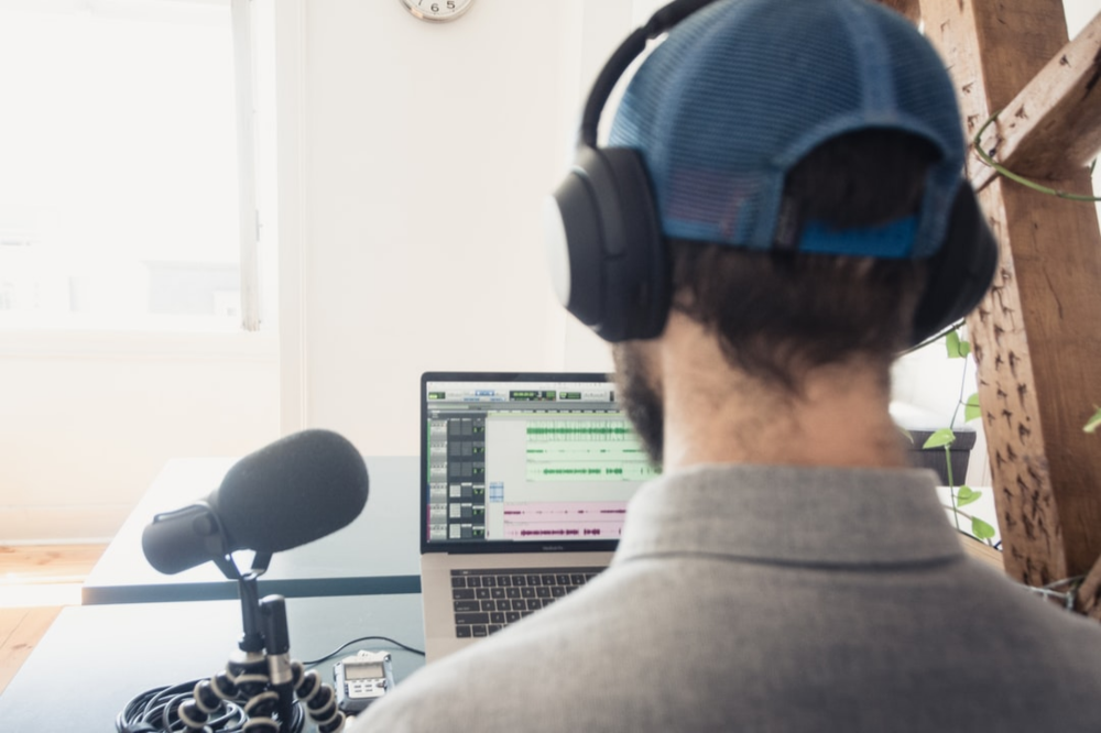 Person recording audio