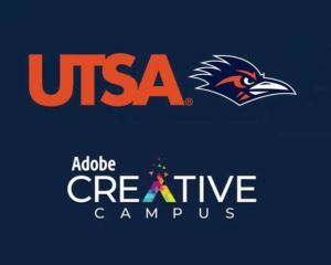Graphic advertising UTSA as an Adobe Creative Campus